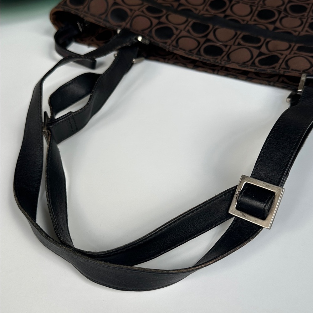 Vintage 2000’s Ferragamo Gancini Printed Shoulder Bag - Picture 14 of 16